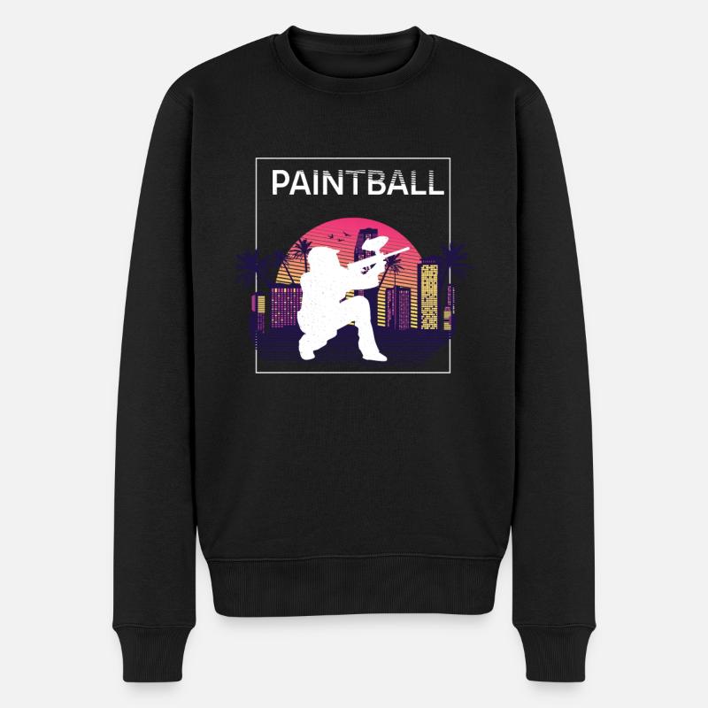 Paintball de palmier de Californie - Pull Premium bio Homme - noir