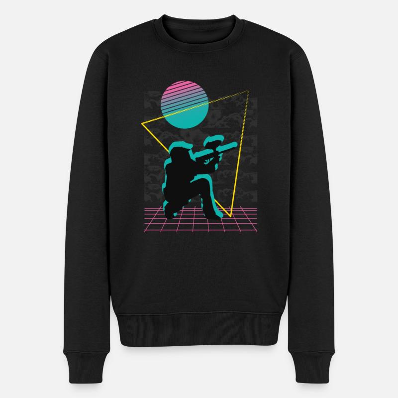 Vaporwave Paintball - Pull Premium bio Homme - noir