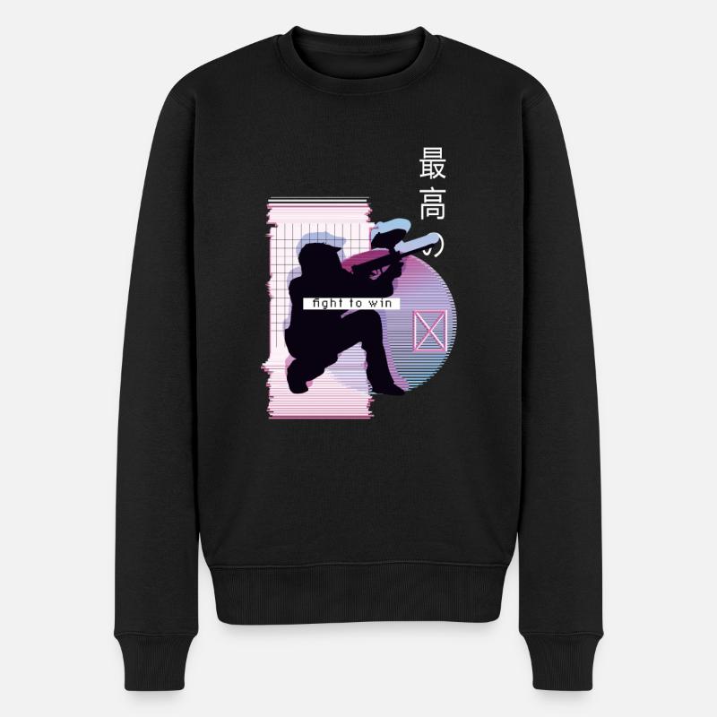 Vaporwave Metaverse Paintball - Pull Premium bio Homme - noir