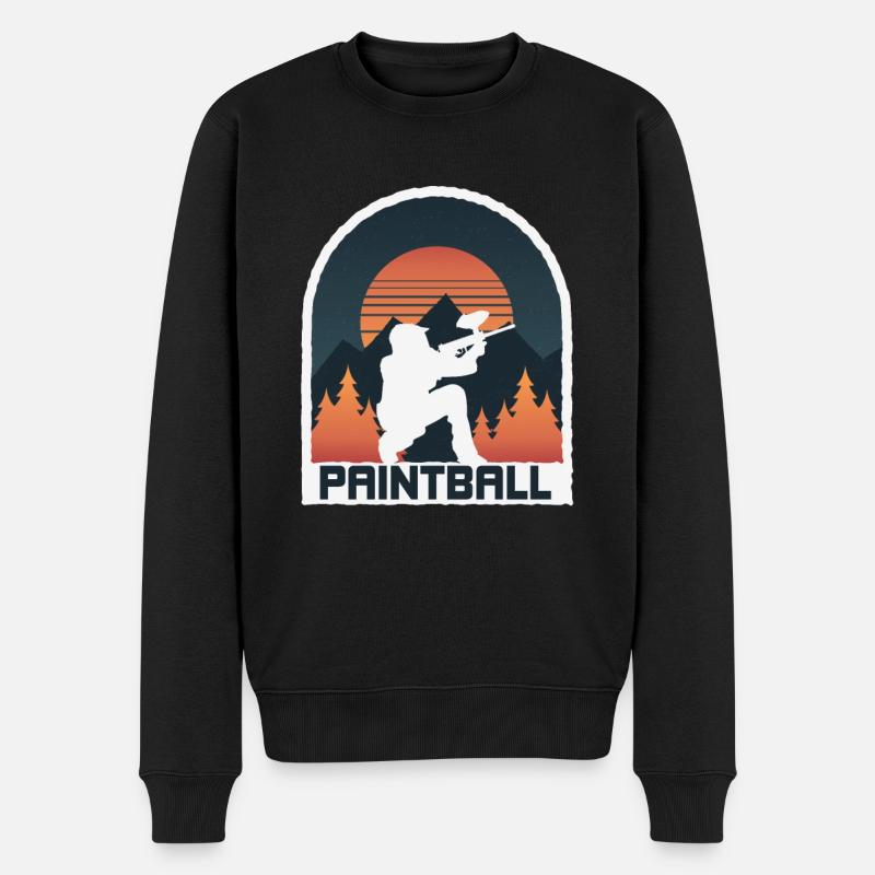 Joueur de Paintball Paintball - Pull Premium bio Homme - noir