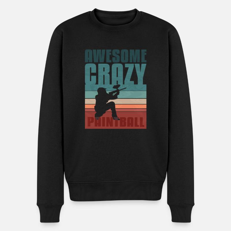Paintball rétro - Pull Premium bio Homme - noir
