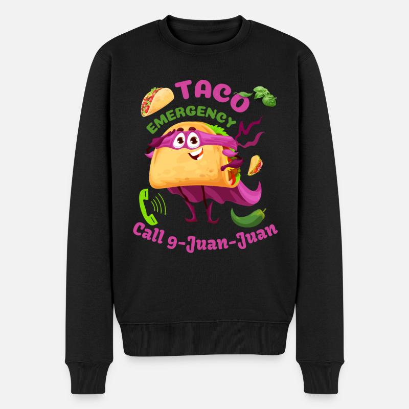 Drôle de tacos mexicain appel d’urgence 9 Juan Juan - Pull Premium bio Homme - noir