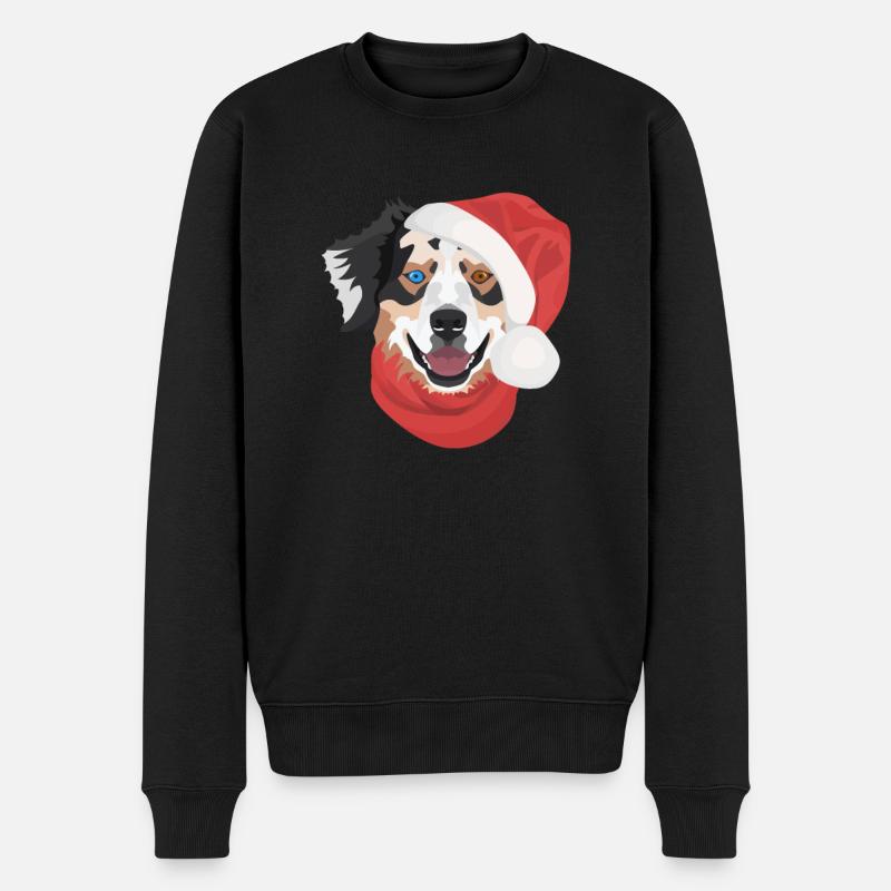 Berger australien Joyeux Noël - Pull Premium bio Homme - noir