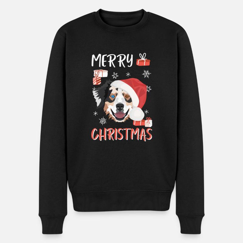 Berger australien Joyeux Noël - Pull Premium bio Homme - noir