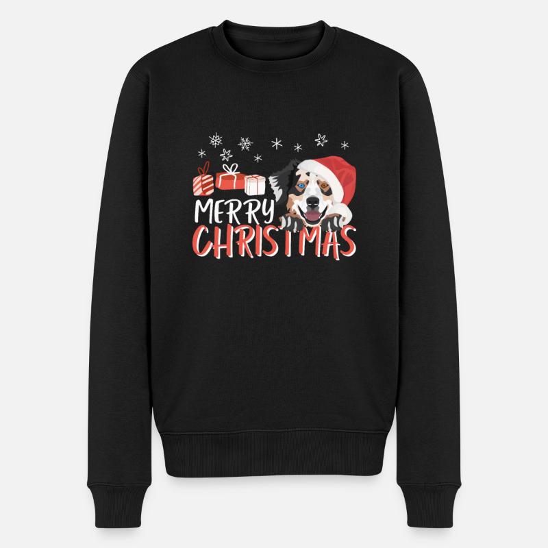 Berger australien Joyeux Noël - Pull Premium bio Homme - noir