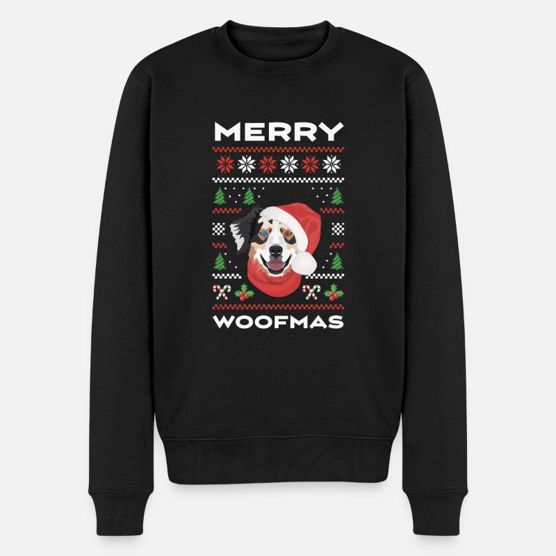 Berger australien Joyeux Noël - Pull Premium bio Homme - noir