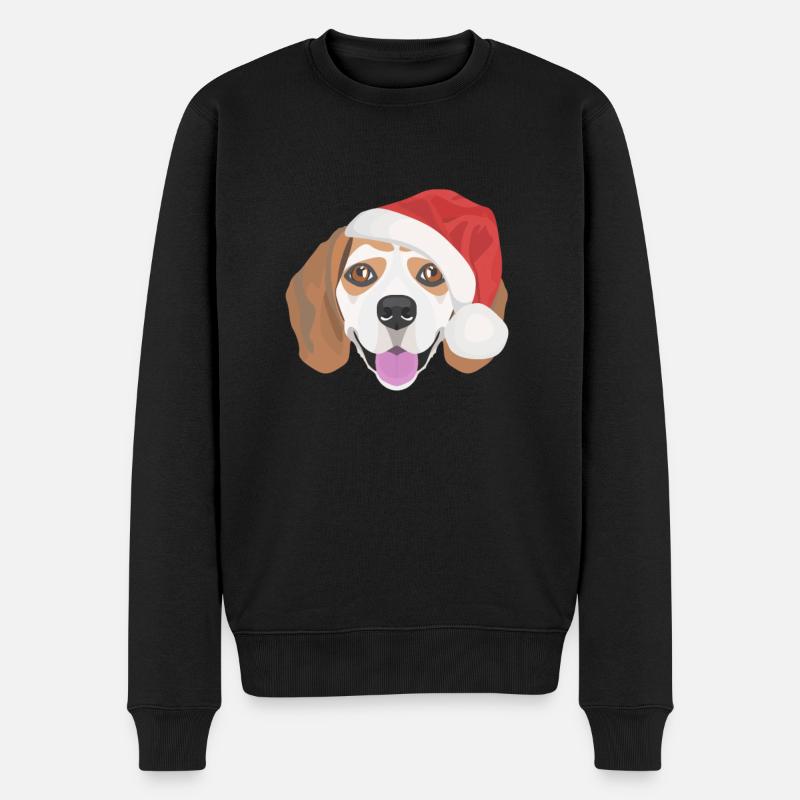 Beagle Joyeux Noël - Pull Premium bio Homme - noir