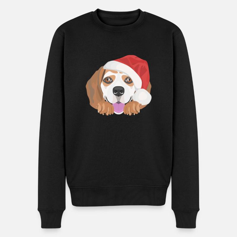Beagle Joyeux Noël - Pull Premium bio Homme - noir