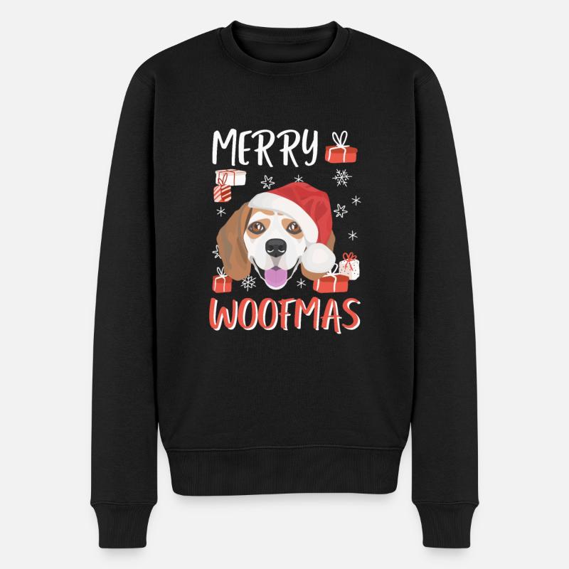 Beagle Joyeux Noël - Pull Premium bio Homme - noir