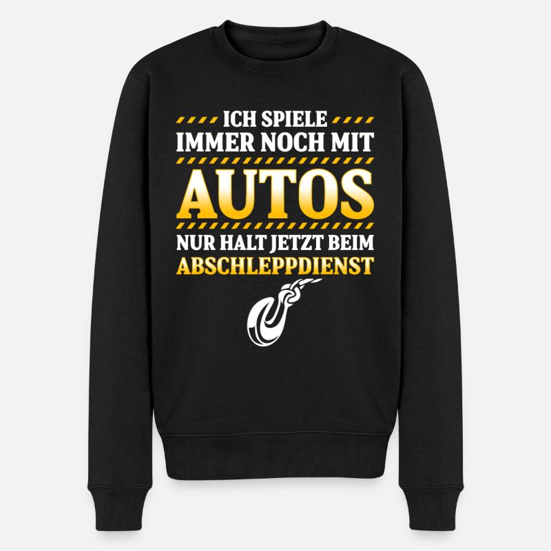 Spiele Immer Mit Autos Jetzt Beim Abschleppdienst - Männer Premium Bio Pullover - Schwarz