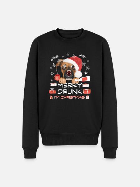 Boxer Weihnachtsmarkt - Männer Premium Bio Pullover - Schwarz