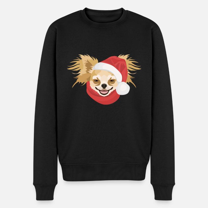 Chihuahua Joyeux Noël - Pull Premium bio Homme - noir