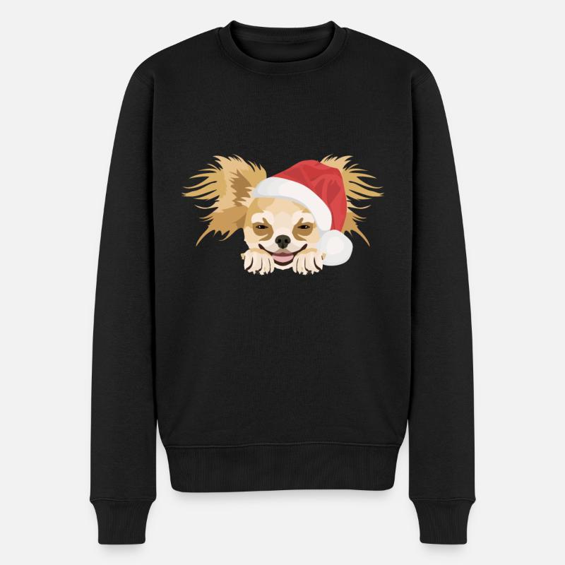 Chihuahua Joyeux Noël - Pull Premium bio Homme - noir