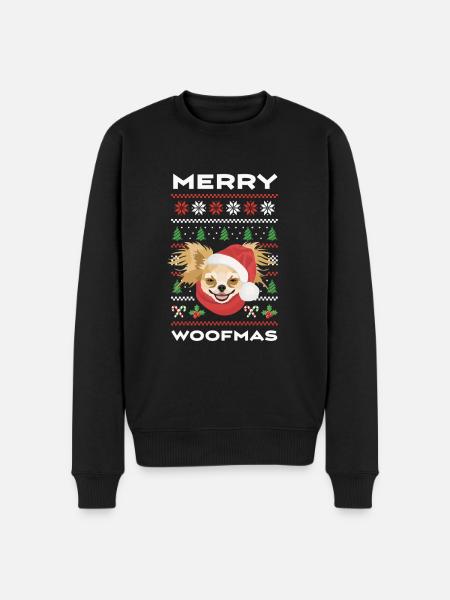 Chihuahua Merry Christmas - Men's Premium Organic Jumper - black