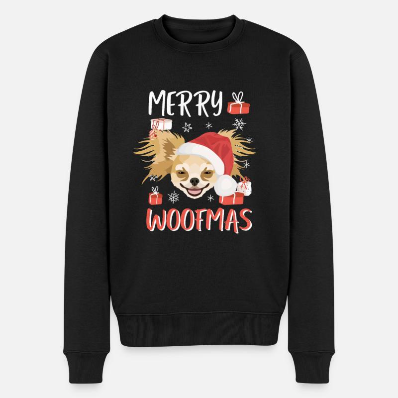 Chihuahua Joyeux Noël - Pull Premium bio Homme - noir