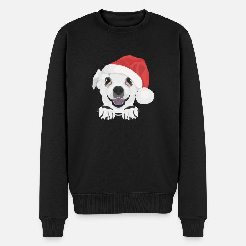 Chihuahua Frohe Weihnachten - Männer Premium Bio Pullover - Schwarz