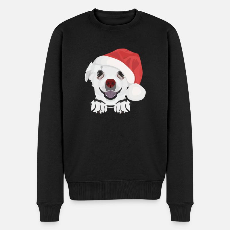 Chihuahua Frohe Weihnachten - Männer Premium Bio Pullover - Schwarz