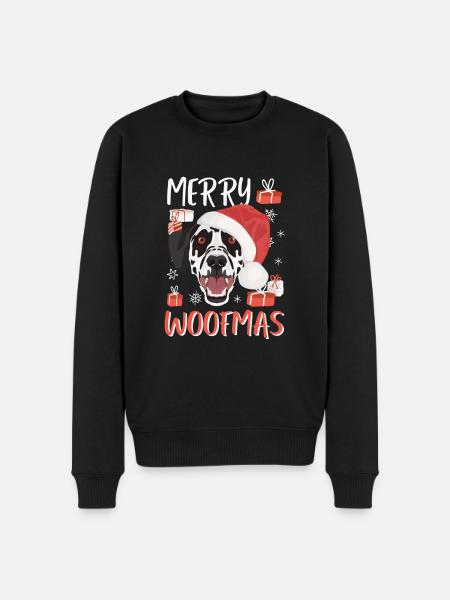 Dalmatian Merry Christmas - Men's Premium Organic Jumper - black