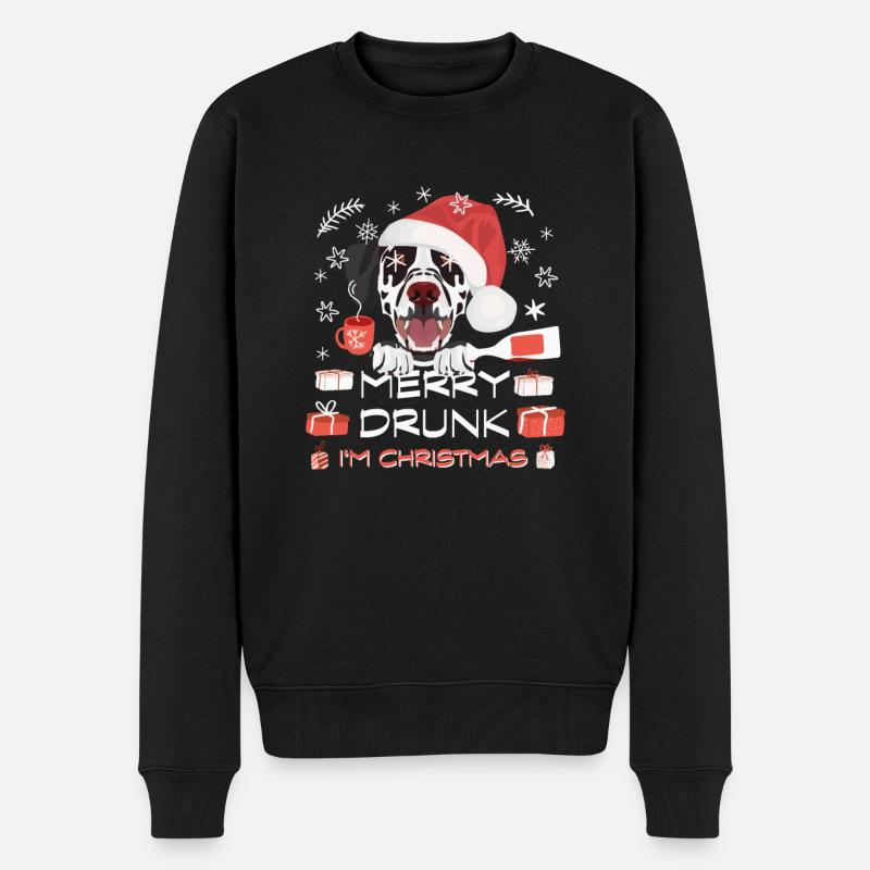 Dalmatiner Weihnachtsmarkt - Männer Premium Bio Pullover - Schwarz