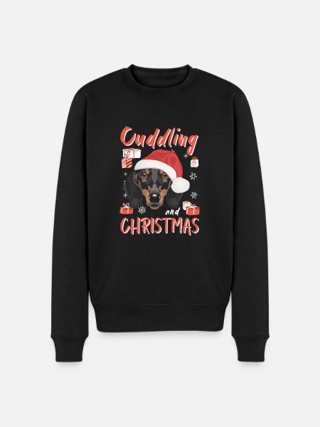 Teckel Joyeux Noël - Pull Premium bio Homme - noir
