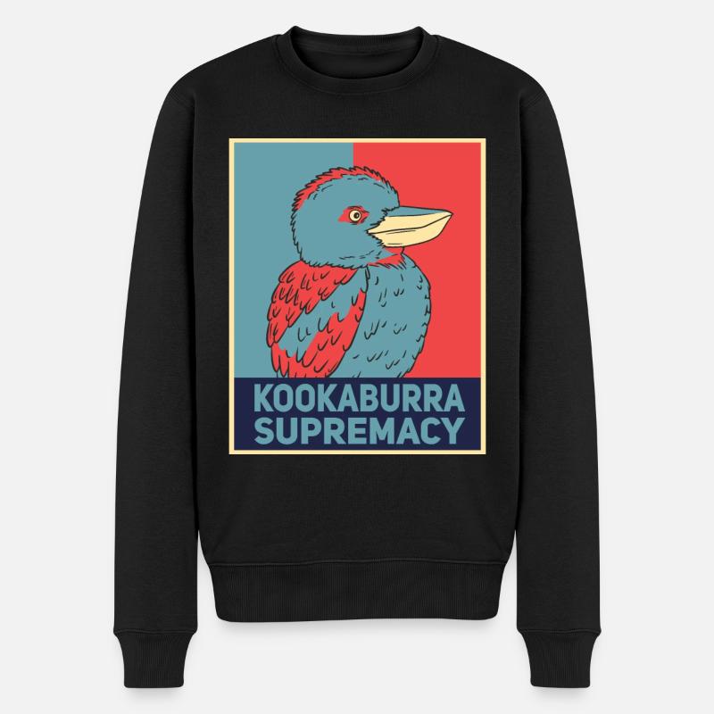 Kookaburra australien - Pull Premium bio Homme - noir