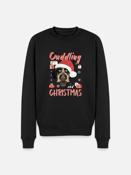 German Wirehair Merry Christmas - Men's Premium Organic Jumper - black