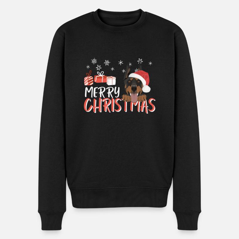 Doberman Joyeux Noël - Pull Premium bio Homme - noir