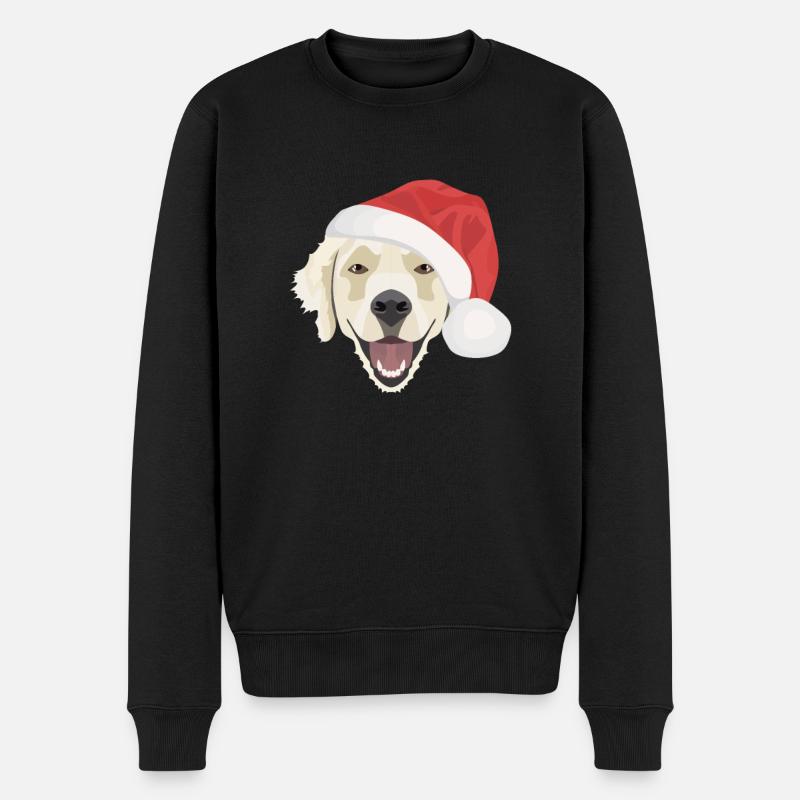 Golden Retriever Joyeux Noël - Pull Premium bio Homme - noir