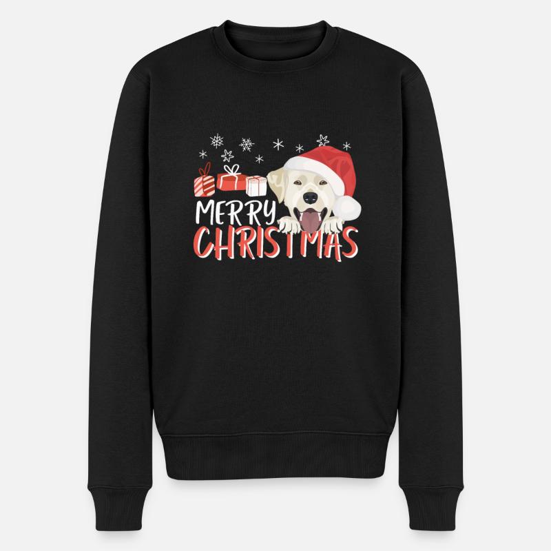 Joyeux Noël Labrador - Pull Premium bio Homme - noir