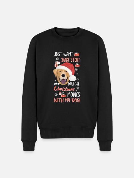 Labrador Merry Christmas - Men's Premium Organic Jumper - black