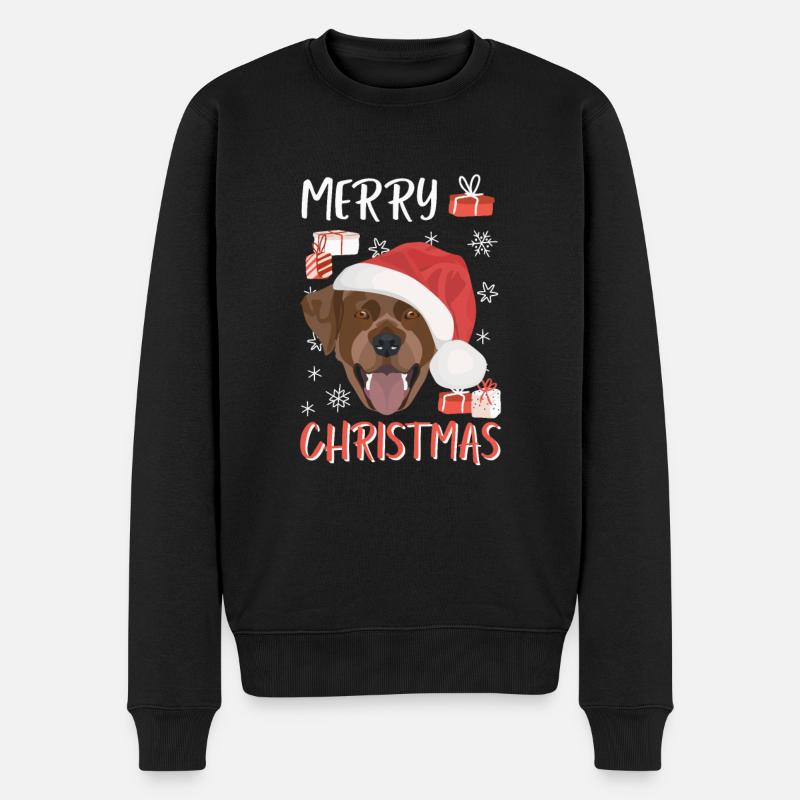 Joyeux Noël Labrador - Pull Premium bio Homme - noir