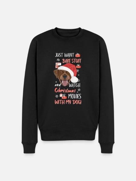 Labrador Merry Christmas - Men's Premium Organic Jumper - black
