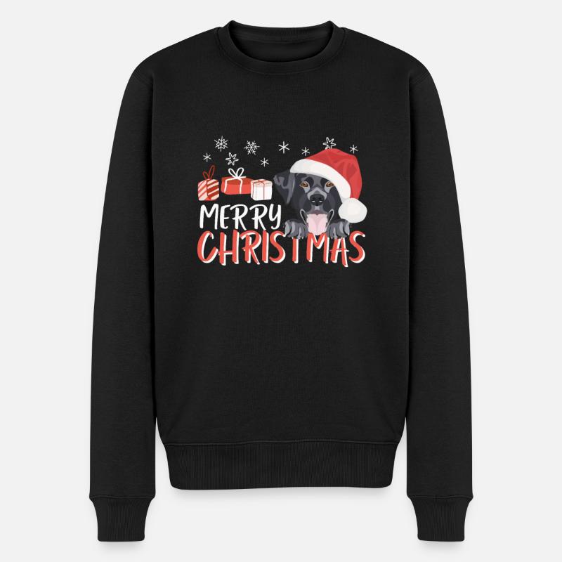 Joyeux Noël Labrador - Pull Premium bio Homme - noir
