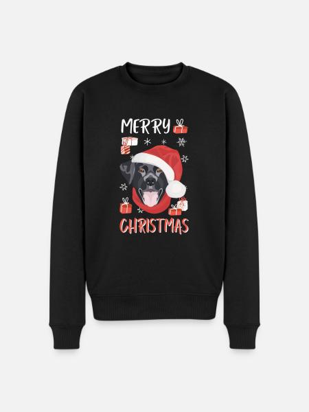 Labrador Merry Christmas - Men's Premium Organic Jumper - black