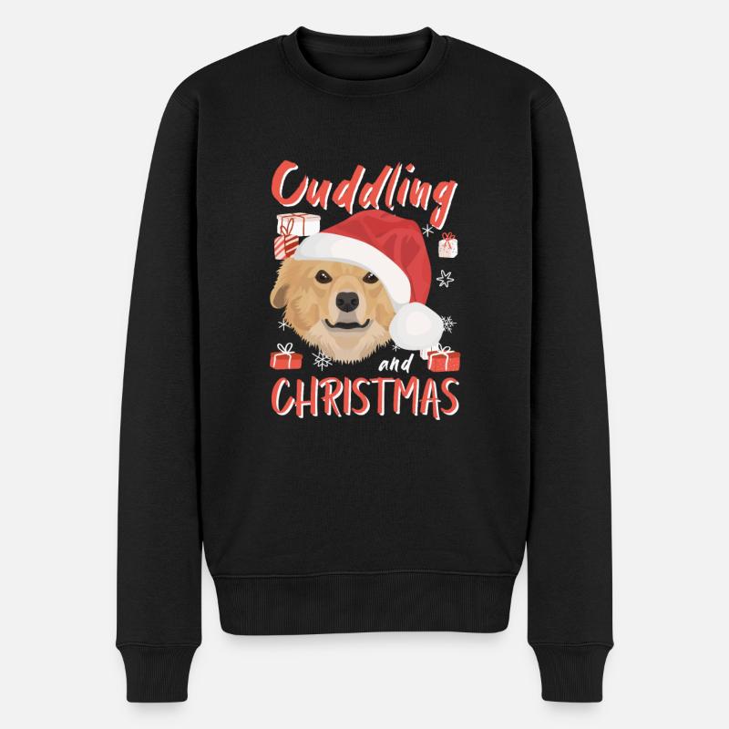 Nova Scotia Retriever Frohe Weihnachten - Männer Premium Bio Pullover - Schwarz