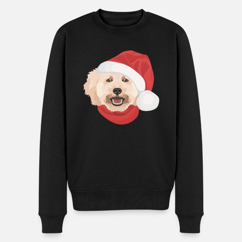 Caniche Joyeux Noël - Pull Premium bio Homme - noir