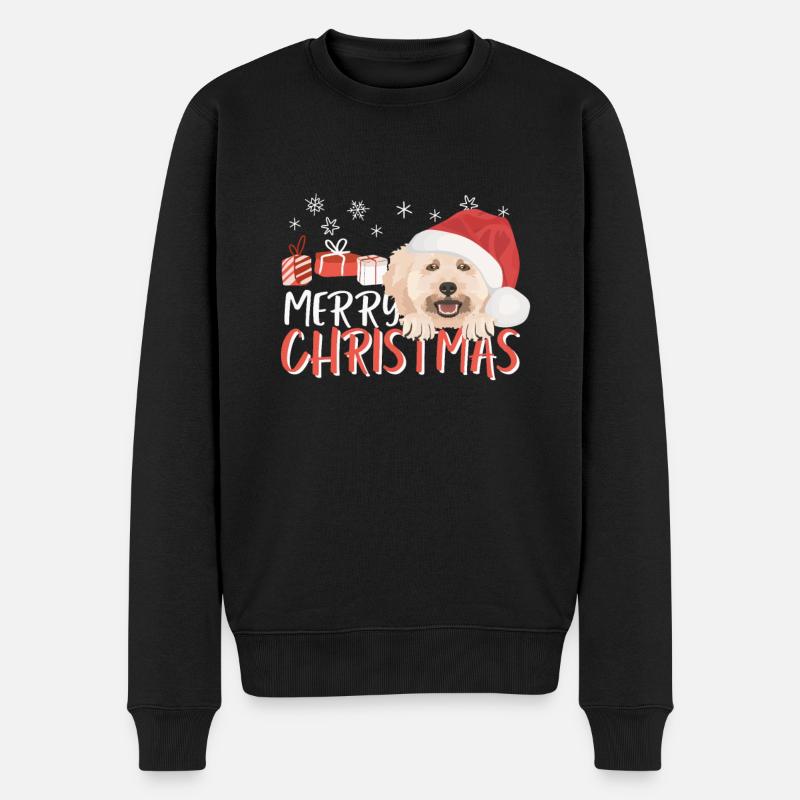 Caniche Joyeux Noël - Pull Premium bio Homme - noir