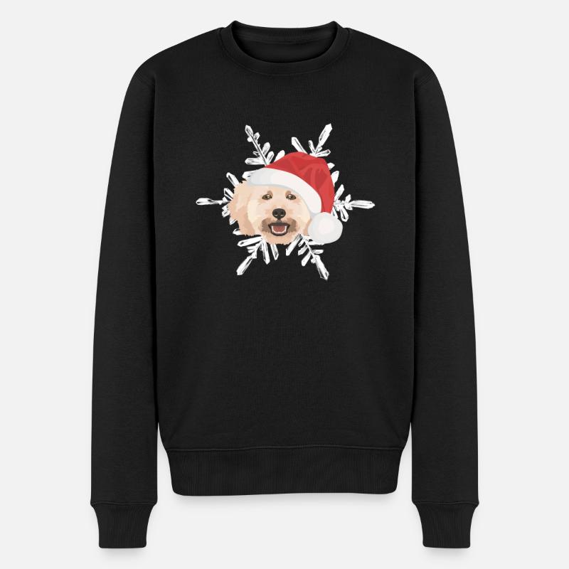 Caniche Joyeux Noël - Pull Premium bio Homme - noir