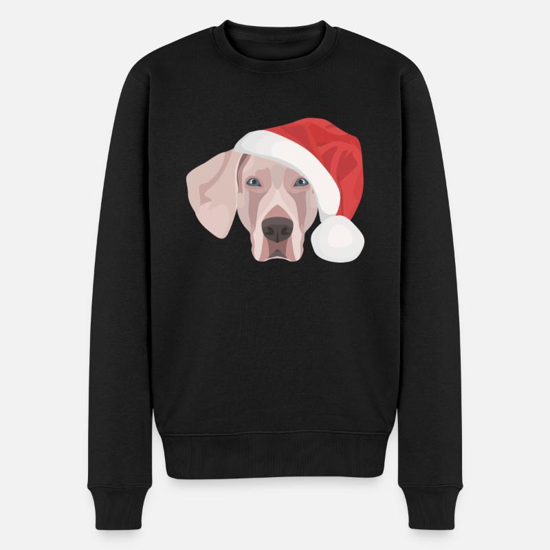 Joyeux Noël Weimaraner - Pull Premium bio Homme - noir