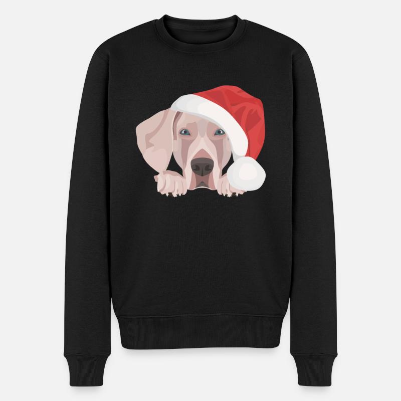 Joyeux Noël Weimaraner - Pull Premium bio Homme - noir