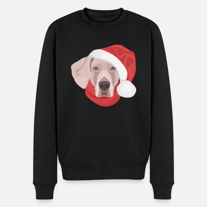 Joyeux Noël Weimaraner - Pull Premium bio Homme - noir
