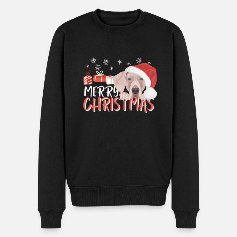 Joyeux Noël Weimaraner - Pull Premium bio Homme - noir