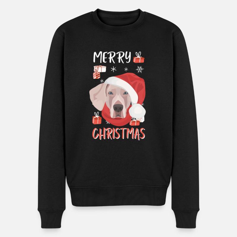 Joyeux Noël Weimaraner - Pull Premium bio Homme - noir