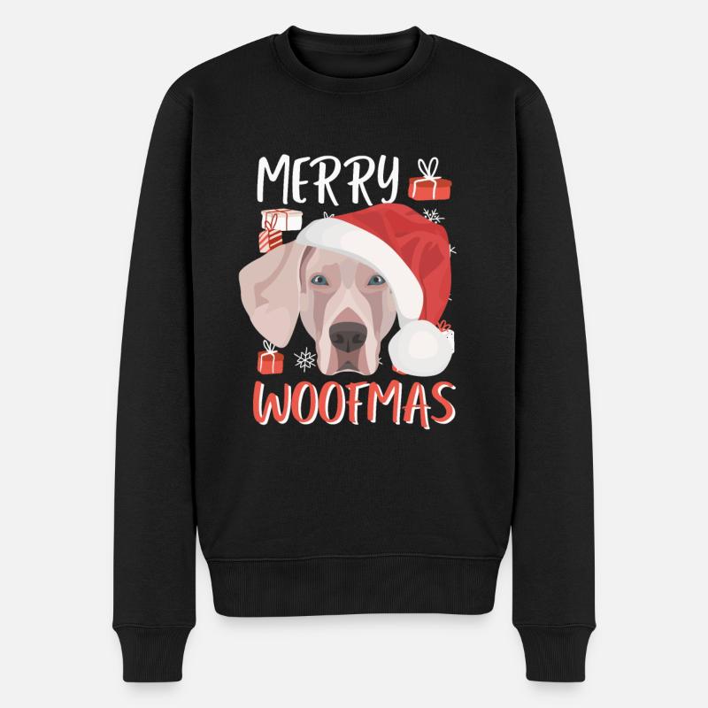 Joyeux Noël Weimaraner - Pull Premium bio Homme - noir