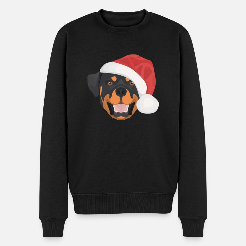 Rottweiler Joyeux Noël - Pull Premium bio Homme - noir