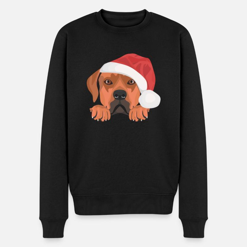 Rhodesian Ridgeback Joyeux Noël - Pull Premium bio Homme - noir