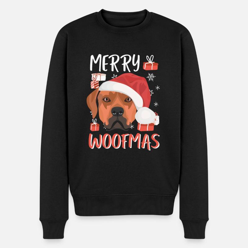 Rhodesian Ridgeback Merry Christmas - Men's Premium Organic Jumper - black