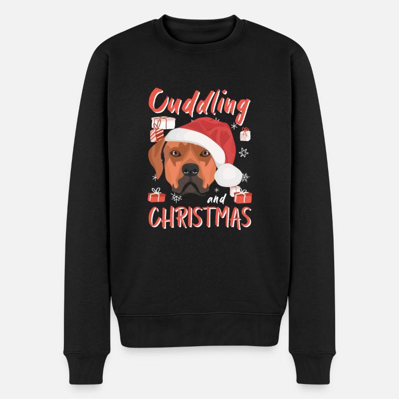 Rhodesian Ridgeback Joyeux Noël - Pull Premium bio Homme - noir
