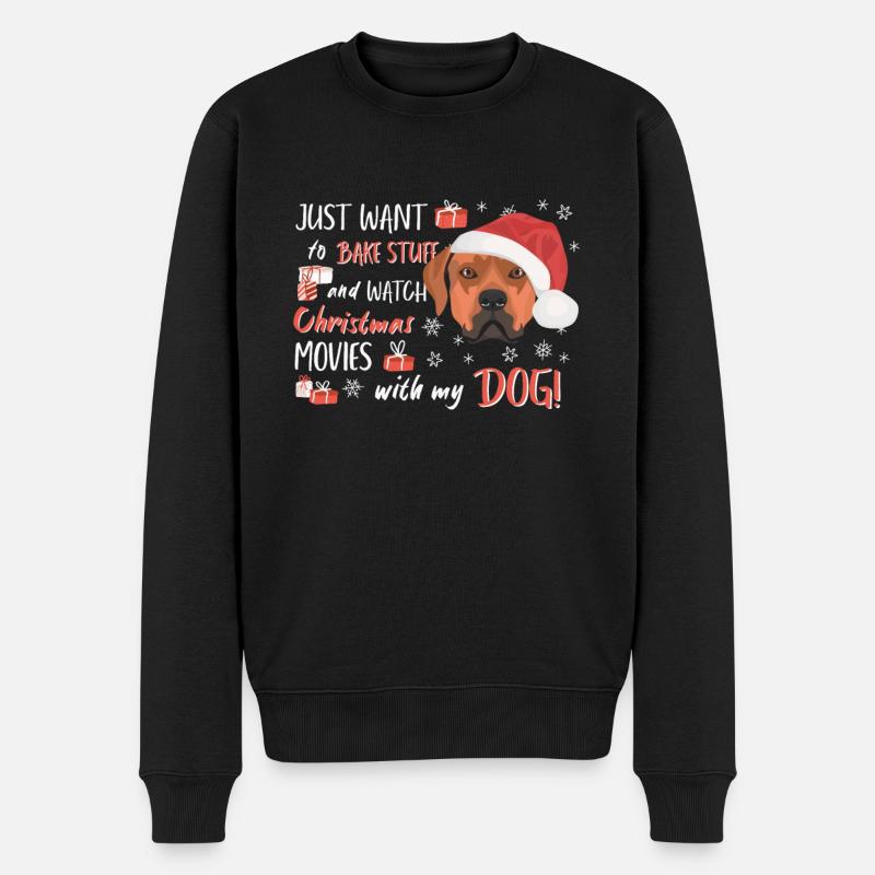 Rhodesian Ridgeback Joyeux Noël - Pull Premium bio Homme - noir