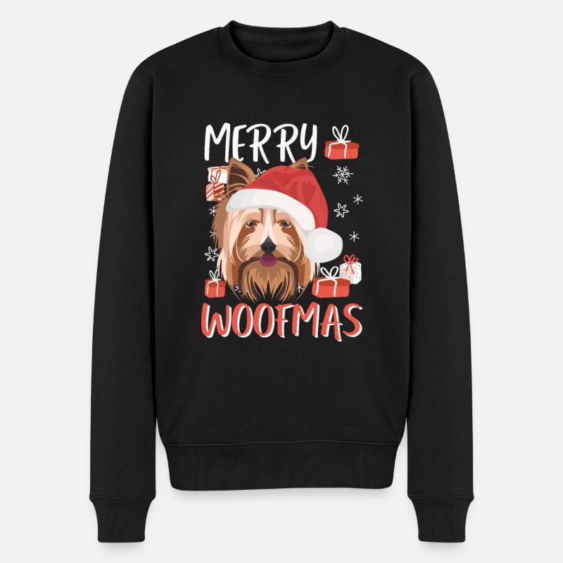 Yorkshire Terrier Joyeux Noël - Pull Premium bio Homme - noir